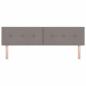 Preview: LED Kopfteil mit LED-Lichtleisten Taupe 180 cm Polyester