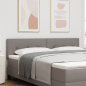 Preview: LED Kopfteil mit LED-Lichtleisten Taupe 180 cm Stoff