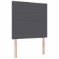 Preview: LED Kopfteil mit LED-Lichtleisten Dunkelgrau 90 cm Polyester