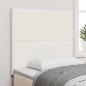 Preview: LED Kopfteil mit LED-Lichtleisten Creme 90 cm Polyester