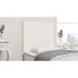 Preview: LED Kopfteil mit LED-Lichtleisten Creme 90 cm Polyester