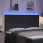 Preview: LED Kopfteil mit LED-Lichtleisten Dunkelgrau 180 cm Polyester