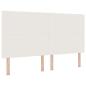 Preview: LED Kopfteil mit LED-Lichtleisten Creme 180 cm Polyester
