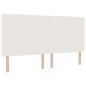 Preview: LED Kopfteil mit LED-Lichtleisten Creme 200 cm Polyester