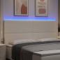 Preview: LED Kopfteil mit LED-Lichtleisten Creme 200 cm Polyester