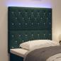 Preview: LED Kopfteil mit LED-Lichtleisten Dunkelgrün 100 cm Polyester