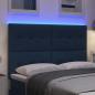 Preview: LED Kopfteil mit LED-Lichtleisten Blau 144 cm Polyester