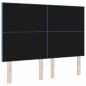 Preview: LED Kopfteil mit LED-Lichtleisten Blau 144 cm Polyester