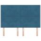 Preview: LED Kopfteil mit LED-Lichtleisten Blau 144 cm Polyester