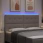 Preview: LED Kopfteil mit LED-Lichtleisten Taupe 180 cm Stoff