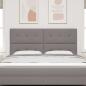 Preview: LED Kopfteil mit LED-Lichtleisten Taupe 180 cm Polyester