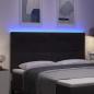 Preview: LED Kopfteil mit LED-Lichtleisten Schwarz 180 cm Samt