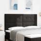 Preview: LED Kopfteil mit LED-Lichtleisten Schwarz 180 cm Samt