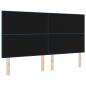 Preview: LED Kopfteil mit LED-Lichtleisten Blau 180 cm Polyester