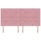 Preview: LED Kopfteil mit LED-Lichtleisten Rosa 180 cm Polyester
