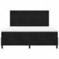 Preview: Boxspringbett mit Matratze Schwarz 180 x 200 cm Stoff
