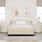 Preview: Boxspringbett mit Matratze Creme 160 x 200 cm Stoff