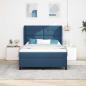 Preview: Boxspringbett mit Matratze mit Kopfteil Blau 140 x 190 cm Stoff
