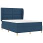 Preview: Boxspringbett mit Matratze Dunkelgrau 90x190 cm Blau
