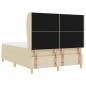Preview: Boxspringbett mit Matratze Dunkelgrau 90x190 cm Creme