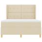 Preview: Boxspringbett mit Matratze Dunkelgrau 90x190 cm Creme