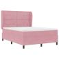 Preview: Boxspringbett mit Matratze Rosa 190 x 140 cm Polyester
