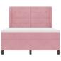 Preview: Boxspringbett mit Matratze Rosa 190 x 140 cm Polyester