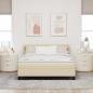 Preview: Boxspringbett mit Kopfteil Creme 200 x 160 cm Stoff
