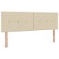 Preview: Boxspringbett mit Kopfteil Creme 200 x 160 cm Stoff