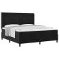 Preview: Boxspringbett mit Matratze Schwarz 180 x 200 cm Samt
