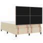 Preview: Boxspringbett mit Matratze Creme 160 x 200 cm Stoff