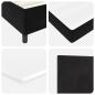 Preview: ARDEBO.de - LED Boxspringbett mit Matratze Schwarz 180 x 200 cm Stoff