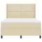 Preview: LED Boxspringbett mit Matratze Creme 160 x 200 cm Stoff