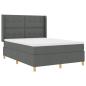 Preview: Boxspringbett mit Matratze mit Kopfteil Grau 140 x 190 cm Stoff