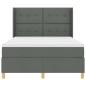 Preview: Boxspringbett mit Matratze mit Kopfteil Grau 140 x 190 cm Stoff
