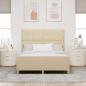 Preview: Bettgestell mit Kopfteil Creme 160 x 200 cm Stoff