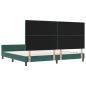 Preview: Boxspringbett mit Kopfteil Dunkelgrün 200 x 200 cm Samt