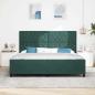 Preview: Boxspringbett mit Kopfteil Dunkelgrün 200 x 200 cm Samt
