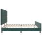 Preview: Boxspringbett mit Kopfteil Dunkelgrün 200 x 200 cm Samt