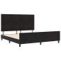 Preview: Boxspringbett mit Kopfteil Schwarz 180 x 200 cm Samt