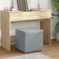 Preview: ARDEBO.de - Hocker Hellgrau 41 x 41 x 40 cm Stoff und Pressholz