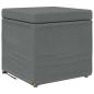 Preview: Hocker Dunkelgrau 41 x 41 x 40 cm Stoff und Pressholz