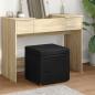 Preview: ARDEBO.de - Hocker Schwarz 41 x 41 x 40 cm Stoff und Pressholz
