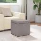 Preview: Hocker Taupe 41 x 41 x 40 cm Stoff und Pressholz
