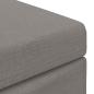 Preview: Hocker Taupe 41 x 41 x 40 cm Stoff und Pressholz