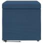 Preview: Hocker Blau 41 x 41 x 40 cm Stoff und Pressholz