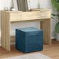 Preview: ARDEBO.de - Hocker Blau 41 x 41 x 40 cm Samt und Engineering Holz