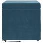 Preview: Hocker Blau 41 x 41 x 40 cm Samt und Engineering Holz