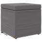 Preview: Hocker Grau 41 x 41 x 40 cm Kunstleder und Engineering Holz