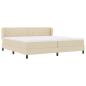 Preview: Boxspringbett mit Matratze Creme 200 x 200 cm Stoff
